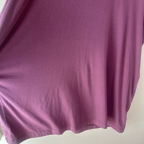 Athleta threadlight asym relaxed short sleeve tee 3X mauve pink purple - Picture 4 of 8